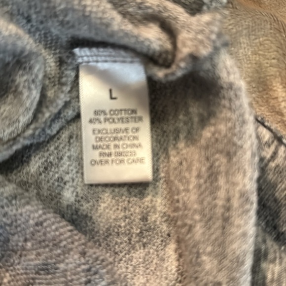 On The Byas Thermal Shirt Mens Medium Gray Aztec Print Crew Neck Long Sleeve - Picture 8 of 9